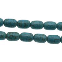 Synthetische Türkis Perlen, DIY, himmelblau, 12*8mm, Bohrung:ca. 1mm, ca. 29PCs/Strang, verkauft von Strang
