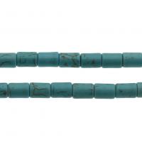 Synthetische Türkis Perlen, Zylinder, himmelblau, 8*6mm, Bohrung:ca. 1.8mm, ca. 45PCs/Strang, verkauft von Strang