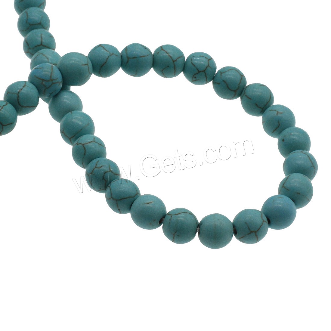 Synthetic Turquoise Beads, Round, different size for choice, skyblue, Hole:Approx 0.7mm, Sold By Strand