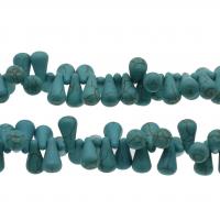 Synthetische Türkis Perlen, DIY, himmelblau, 9*6mm, Bohrung:ca. 1mm, ca. 122PCs/Strang, verkauft von Strang