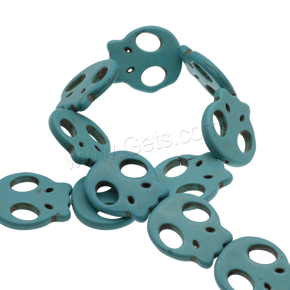 Synthetic Turquoise Beads, Skull, different size for choice, skyblue, Hole:Approx 1mm, Sold By Strand