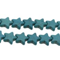 Synthetic Turquoise Beads, Flat Star skyblue Approx 1mm 
