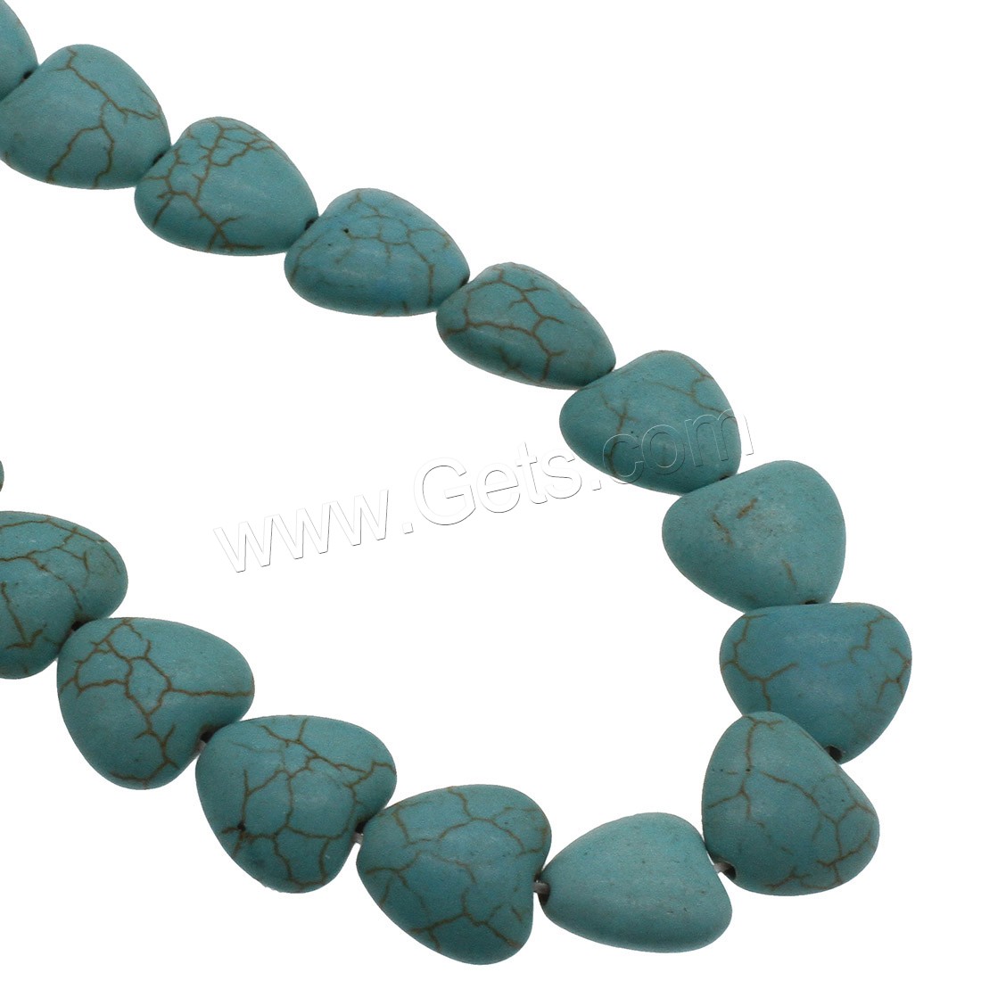 Synthetic Turquoise Beads, Flat Heart, different size for choice, skyblue, Hole:Approx 0.8mm, Sold By Strand