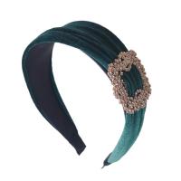 Hair Bands, Pleuche, with Zinc Alloy, for woman & with rhinestone 