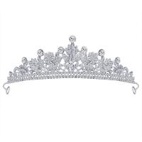 Bridal Tiaras, Zinc Alloy, silver color plated, fashion jewelry & for woman & with rhinestone 0c30.7cm 