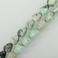 Green Grass Stone Beads, Teardrop, fashion jewelry & DIY Approx 1.5mm Approx 16.5 Inch, Approx 