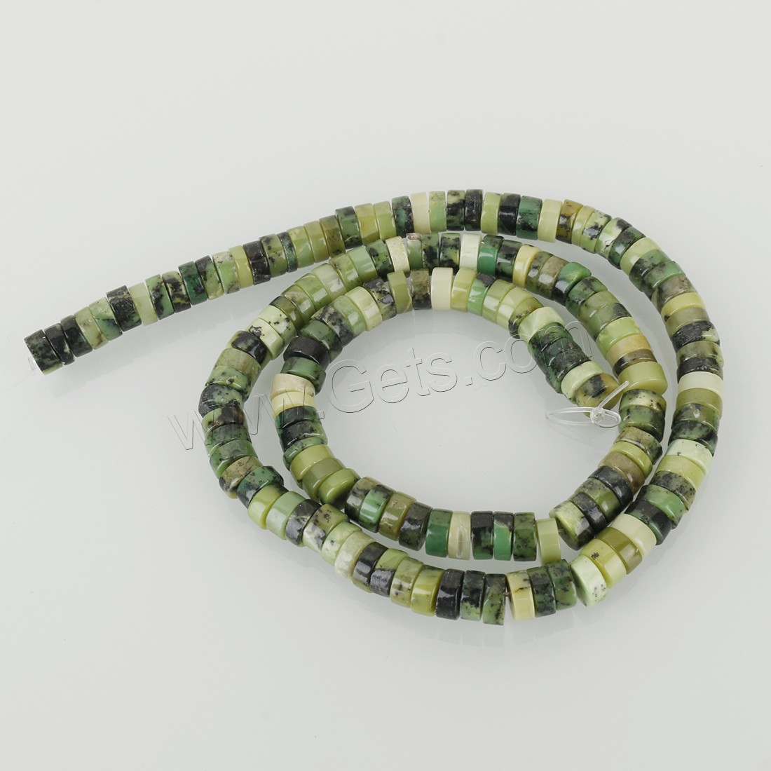 Australien Jade Perle, verschiedene Größen vorhanden, grün, Bohrung:ca. 1.5mm, Länge:ca. 16 ZollInch, verkauft von Strang