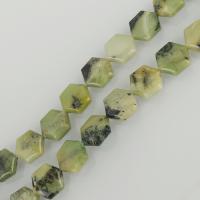 Australie Jade goutte, hexagone Environ 1.5mm Environ 16 pouce, Environ Vendu par brin