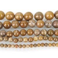 Field-yellow Stone Beads, Round, DIY Approx 16 Inch 