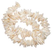 Keshi Cultured Freshwater Pearl Beads, natural, white, 14*7*2mm-22*8*2mm Approx 0.8mm Approx 14.1 Inch 