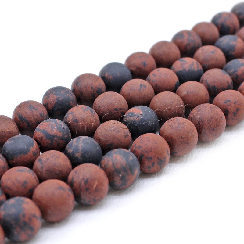 Mahogany Obsidian Bead, Round, DIY & different size for choice, Hole:Approx 1mm, Sold By Strand