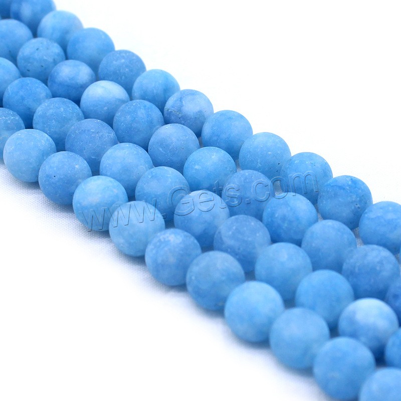 Aquamarine Beads, Round, DIY & different size for choice & frosted, more colors for choice, Hole:Approx 1mm, Sold By Strand