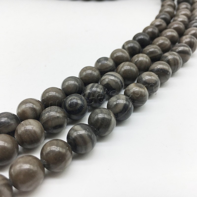 Natürliche Malachit Perlen, rund, poliert, DIY & verschiedene Größen vorhanden, Bohrung:ca. 1mm, verkauft von Strang