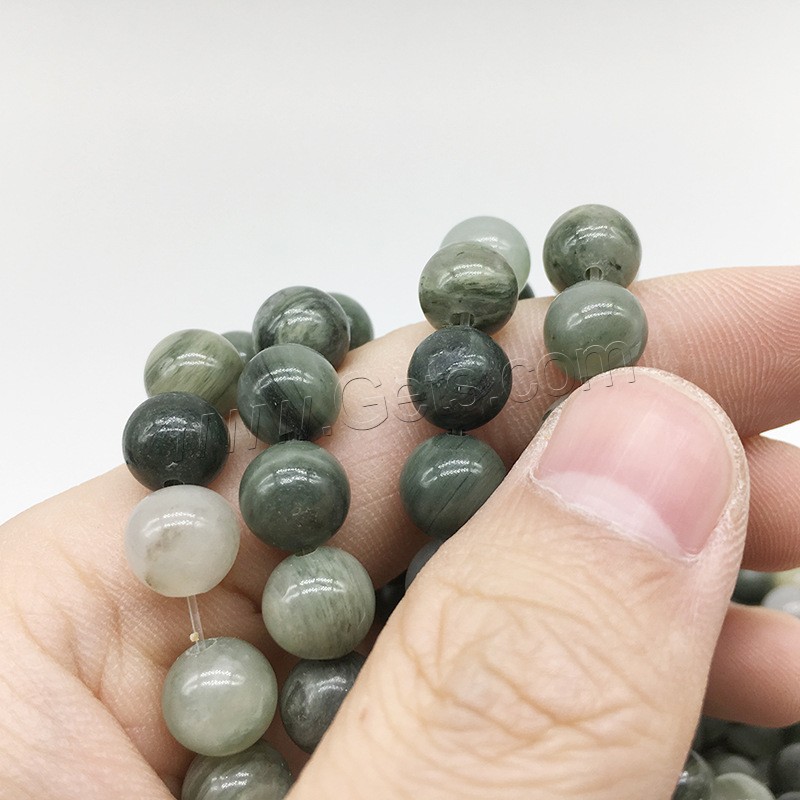 Природный камень Бусины, Круглая, полированный, DIY & разный размер для выбора, отверстие:Приблизительно 1mm, продается Strand
