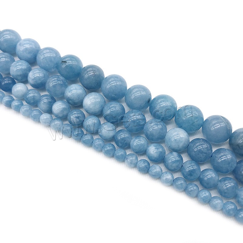 Aquamarine Beads, Round, polished, DIY & different size for choice, skyblue, Hole:Approx 1mm, Sold By Strand