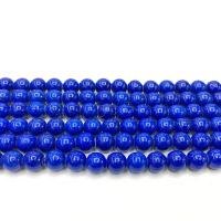 Stone Powder Beads, Round, polished, DIY blue Approx 1mm 