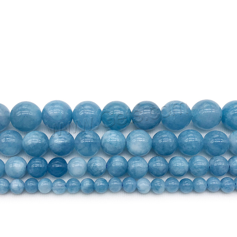 Perles aigue-marine, Rond, poli, DIY & normes différentes pour le choix, blue ciel, Trou:Environ 1mm, Vendu par brin