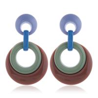 Boucle d'oreille de goutte acrylique, avec résine, pour femme & creux, plus de couleurs à choisir Vendu par lot