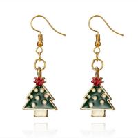 Zinc Alloy Drop Earring, plated, Christmas Design & for woman & enamel 