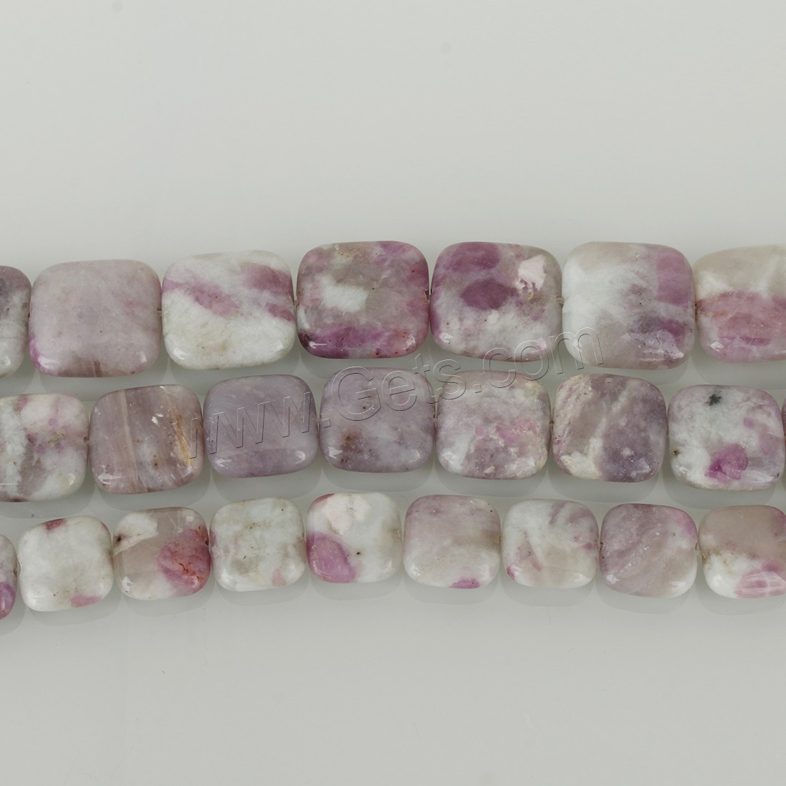 Perles de Tourmaline naturels, Carré, normes différentes pour le choix, rose, Trou:Environ 1.5mm, Longueur:Environ 16.5 pouce, Vendu par brin