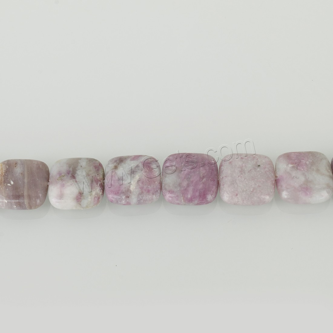 Natürlicher Turmalin Perlen, Quadrat, verschiedene Größen vorhanden, Rosa, Bohrung:ca. 1.5mm, Länge:ca. 16.5 ZollInch, verkauft von Strang