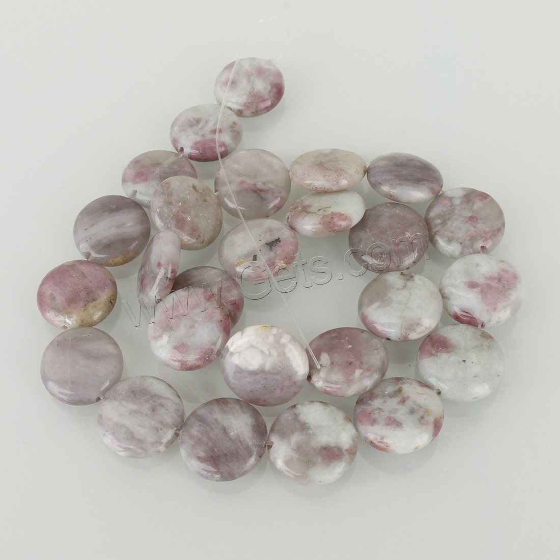Natural Tourmaline Beads, Flat Round, different size for choice, pink, Hole:Approx 1.5mm, Length:Approx 16 Inch, Sold By Strand