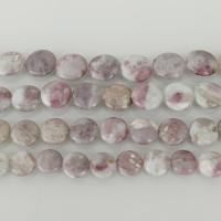 Natural Tourmaline Beads, Flat Round pink Approx 1.5mm Approx 16 Inch 