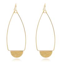 Brass Drop Earring, plated, for woman, 7.38*1.98mm 