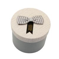 Boîte Cadeau de bijoux, carton, avec tissu, pilier, avec une décoration de noeud à boucles, plus de couleurs à choisir, 135*100mm, Environ Vendu par lot