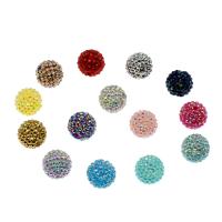 Acrylic Jewelry Beads, Round & with rhinestone Approx 2mm 