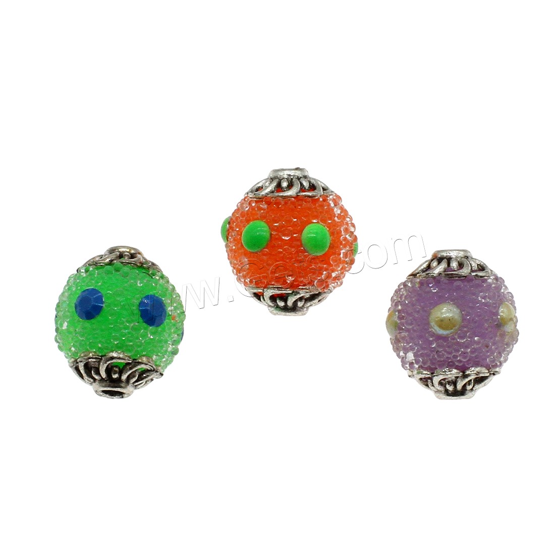 Смешанная акриловые ювелирные бусины, Акрил, с Латунь, плакированный цветом под старое серебро, разный размер для выбора, разноцветный, отверстие:Приблизительно 2mm, продается сумка