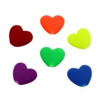 Harz Perlen Schmuck, Herz, gemischte Farben, 15.5x14x5mm, Bohrung:ca. 1mm, ca. 800PCs/Tasche, verkauft von Tasche