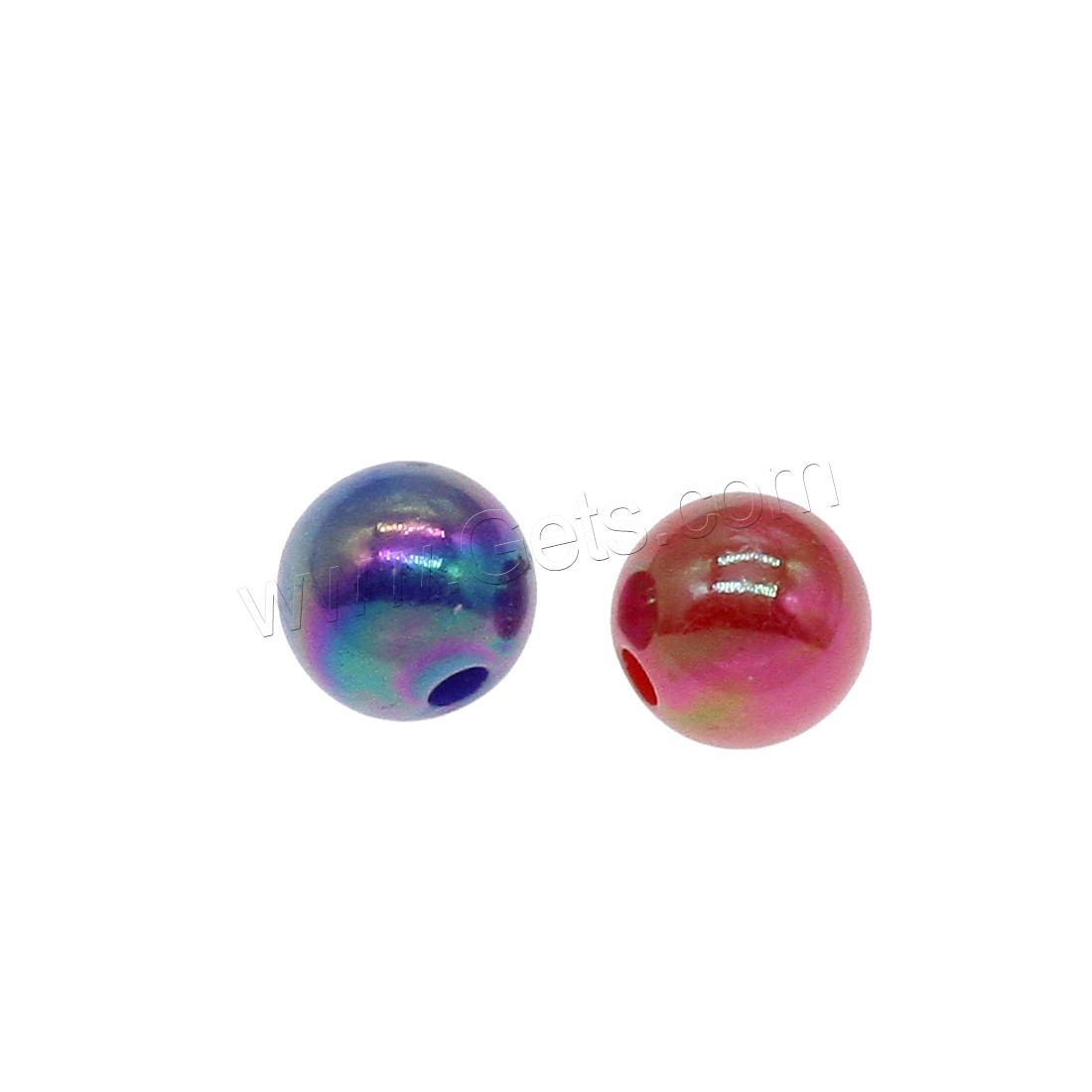 Bijoux Perles en résine, Rond, normes différentes pour le choix, plus de couleurs à choisir, Trou:Environ 1.5mm, Vendu par sac