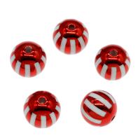 Acrylic Jewelry Beads, Round, red, 14mm Approx 2mm, Approx 