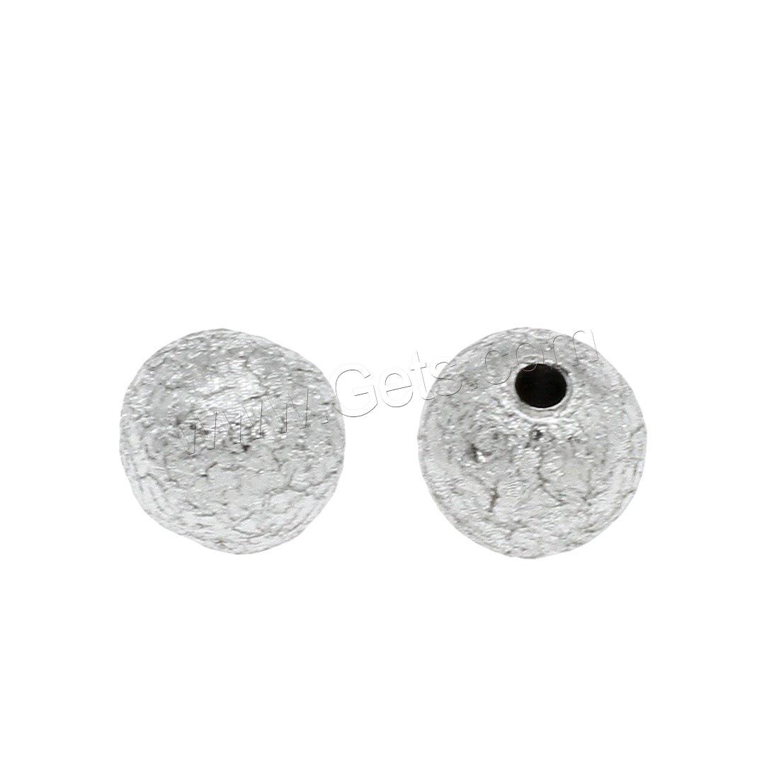 Resin Jewelry Beads, Round, different size for choice, silver color, Hole:Approx 2mm, Sold By Bag