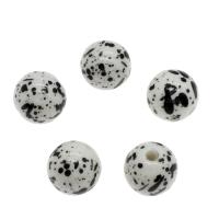 Harz Perlen Schmuck, rund, verschiedene Größen vorhanden, weiß und schwarz, Bohrung:ca. 2.5mm, verkauft von Tasche