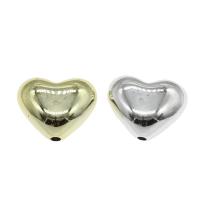 Acryl Schmuck Perlen, flacher Herz, keine, 24x20x11mm, Bohrung:ca. 2.5mm, ca. 200PCs/Tasche, verkauft von Tasche
