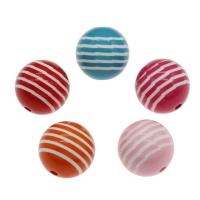 Perle acrylique, Rond, plus de couleurs à choisir, 20mm Environ 2.5mm, Environ Vendu par sac