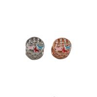 Perles European de stras d'alliage de Zinc , Placage, émail & avec strass, plus de couleurs à choisir Environ 5mm Vendu par sac