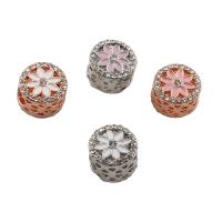 Perles European de stras d'alliage de Zinc , Placage, émail & avec strass, plus de couleurs à choisir Environ 6mm Vendu par sac