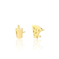 Stainless Steel Asymmetric Stud Earrings, plated, fashion jewelry & for woman 0c 