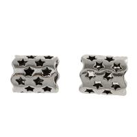 Zinc Alloy European Beads, silver color plated, DIY & hollow Approx 6mm 