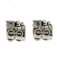 Zinc Alloy European Beads, Train, antique silver color plated Approx 5mm 