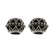Zinc Alloy European Beads, antique silver color plated, DIY Approx 5mm 