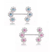 Stainless Steel Nipple Ring, with Zinc Alloy, Flower, for woman 