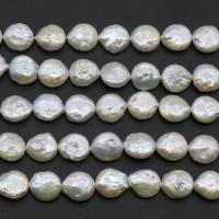 perle d'eau douce cultivée goutte, naturel, bijoux de mode & DIY, blanc, 13mm Environ 0.8mm, Environ Vendu par brin