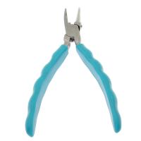 Stainless Steel Needle Nose Plier, with Plastic, portable & durable, blue 