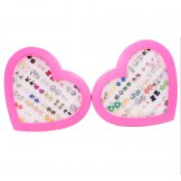 Enamel Zinc Alloy Stud Earring, plated, random style & for woman & with rhinestone, mixed colors 