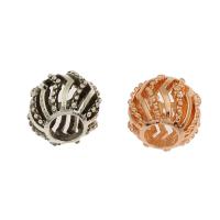 Perles European en alliage de zinc, Placage, creux, plus de couleurs à choisir Environ 4.7mm Vendu par sac