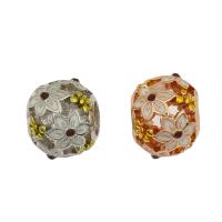 Emaille Zink Legierung Europa Perlen, Zinklegierung, plattiert, keine, 11.5x9.5mm, Bohrung:ca. 4.6mm, 30PCs/Tasche, verkauft von Tasche